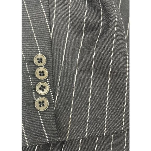 Ralph Lauren Purple Label 3 Piece Suit Black Wool Stripe 42L Jacket Vest 36 Pant - Picture 7 of 16